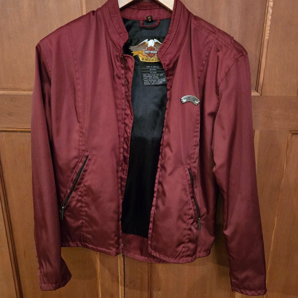 Harley Davidson Women's Nylon Jacket Size M Rust colored